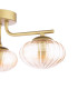 Ede 3 Light Semi-Flush Satin Gold and Amber Glass-8