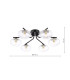 Ede 6 Light Semi-Flush Matt Black and Glass-4