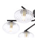 Ede 6 Light Semi-Flush Matt Black and Glass-6
