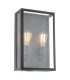 Mazin Outdoor Wall Light Matt Black and Glass IP44-1