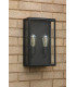 Mazin Outdoor Wall Light Matt Black and Glass IP44-3