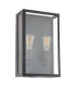 Mazin Outdoor Wall Light Matt Black and Glass IP44-5