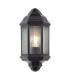 Nelson Outdoor Wall Light Matt Black and Glass IP44-1