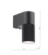 Obi Outdoor Wall Light Matt Black IP54-4