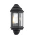 Nelson Outdoor Wall Light Matt Black and Glass IP44-8