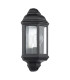 Nelson Outdoor Wall Light Matt Black and Glass IP44-9