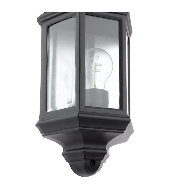 Nelson Outdoor Wall Light Matt Black and Glass IP44-11
