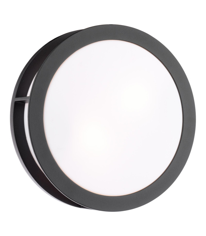 Ratana Outdoor Wall Light Matt Black and Opal IP44-1