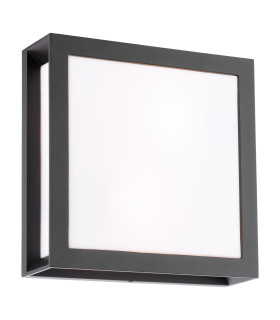 Vayu Outdoor Wall Light Matt Black and Opal IP44-1