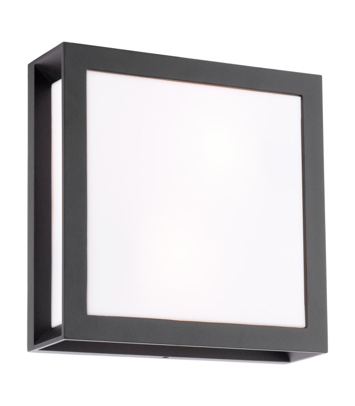Vayu Outdoor Wall Light Matt Black and Opal IP44-1