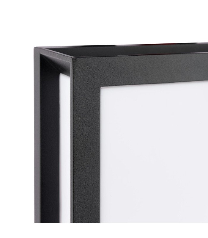 Vayu Outdoor Wall Light Matt Black and Opal IP44-4