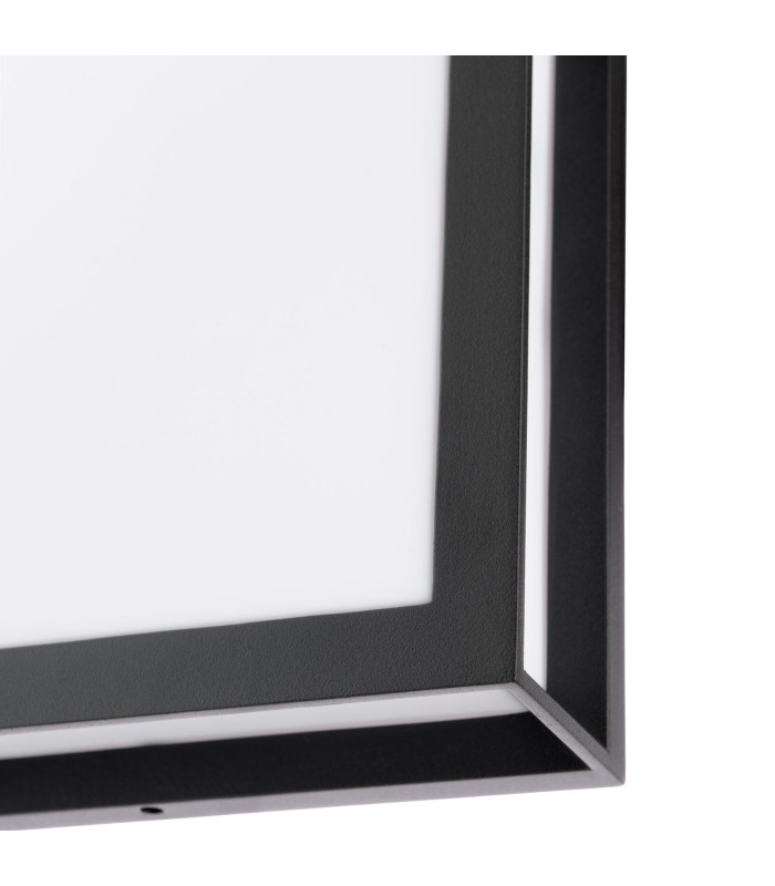 Vayu Outdoor Wall Light Matt Black and Opal IP44-5