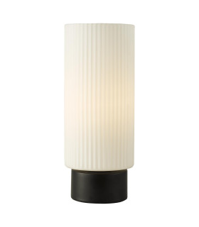 Aneska Table Lamp Matt Black and Opal Glass-1
