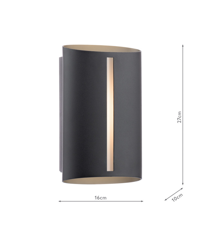 Zuzana Outdoor Wall Light Matt Black IP54-4