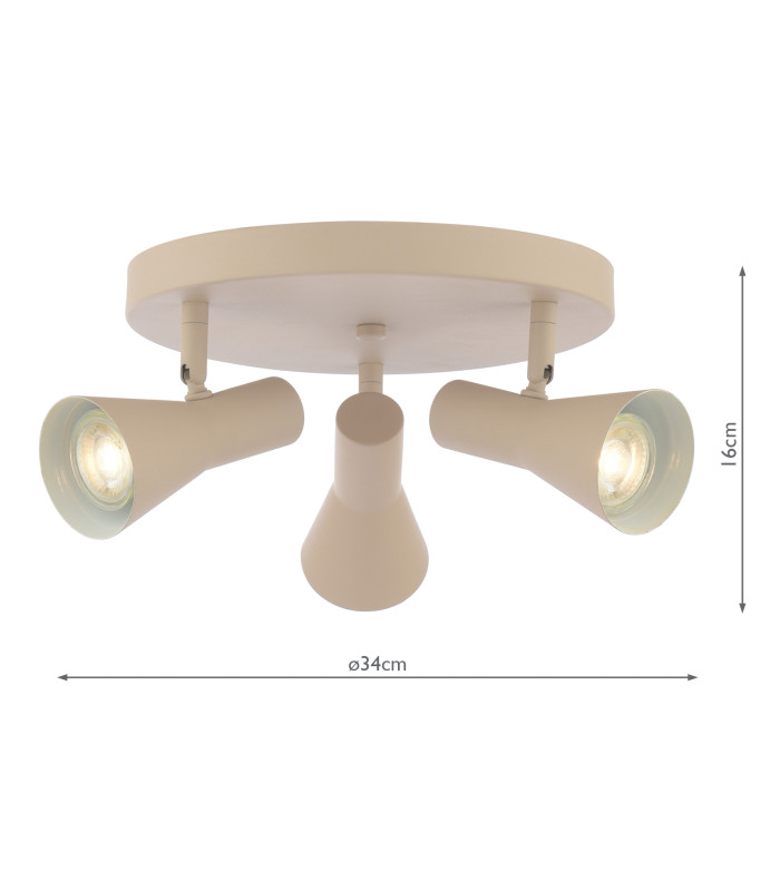 Arnel 3 Light Plate Spotlight Satin Taupe-4