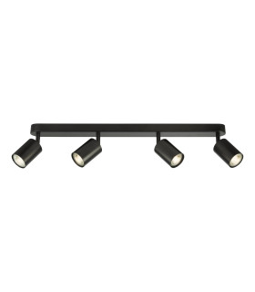 Cawley 4 Light Plate Spotlight Matt Black-1