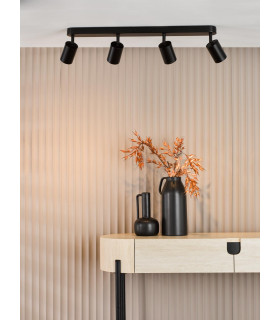 Cawley 4 Light Plate Spotlight Matt Black-2