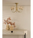 Cognac 5 Light Semi-Flush Satin Gold and Champagne Ribbed Glass-3