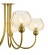 Cognac 5 Light Semi-Flush Satin Gold and Champagne Ribbed Glass-6