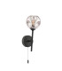Cohen Wall Light Matt Black With Closed Organic Smoked Glass