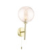Cohen Wall Light Polished Gold With Twisted Amber Glass