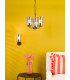 Daylin 3 Light Ceiling Pendant Satin Black and Smoked Ribbed Glass-4