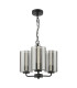 Daylin 3 Light Ceiling Pendant Satin Black and Smoked Ribbed Glass-7