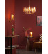 Daylin Wall Light Satin Gold and Amber Ribbed Glass-4