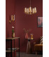 Daylin Wall Light Satin Gold and Amber Ribbed Glass-5