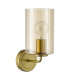 Daylin Wall Light Satin Gold and Amber Ribbed Glass-7