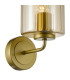 Daylin Wall Light Satin Gold and Amber Ribbed Glass-9