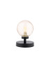 Esben Touch Table Lamp Matt Black With Twisted Amber Glass