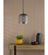 Esila Ceiling Pendant Matt Black and Smoked Glass-3