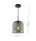 Esila Ceiling Pendant Matt Black and Smoked Glass-4