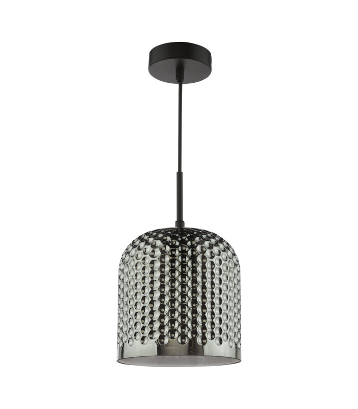 Esila Ceiling Pendant Matt Black and Smoked Glass-5