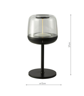 Ezera Rechargeable Outdoor Table Lamp Black LED IP44-2