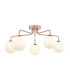 Feya 5 Light Semi-Flush Antique Bronze With Opal Glass