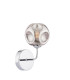 Feya Wall Light Polished Chrome With Closed Organic Smoked Glass