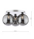 Foley 3 Light Flush Polished Chrome With Smoked Dimpled Glass-2