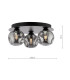Foley 3 Light Flush Matt Black With Closed Organic Smoked Glass-4