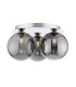 Foley 3 Light Flush Polished Chrome With Smoked Glass-1