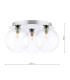 Foley 3 Light Flush Polished Chrome With Closed Glass-2