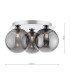 Foley 3 Light Flush Polished Chrome With Smoked Glass-2
