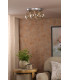 Foley 3 Light Flush Polished Chrome With Twisted Amber Glass-3