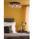 Foley 5 Light Flush Matt Black With Clear Dimpled Glass-3