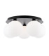 Foley 5 Light Flush Matt Black With Opal Glass-1