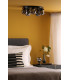 Foley 5 Light Flush Matt Black With Closed Organic Smoked Glass-3