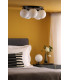 Foley 5 Light Flush Matt Black With Opal Glass-3