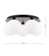 Foley 5 Light Flush Matt Black With Opal Glass-4
