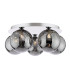 Foley 5 Light Flush Polished Chrome With Smoked Dimpled Glass-1